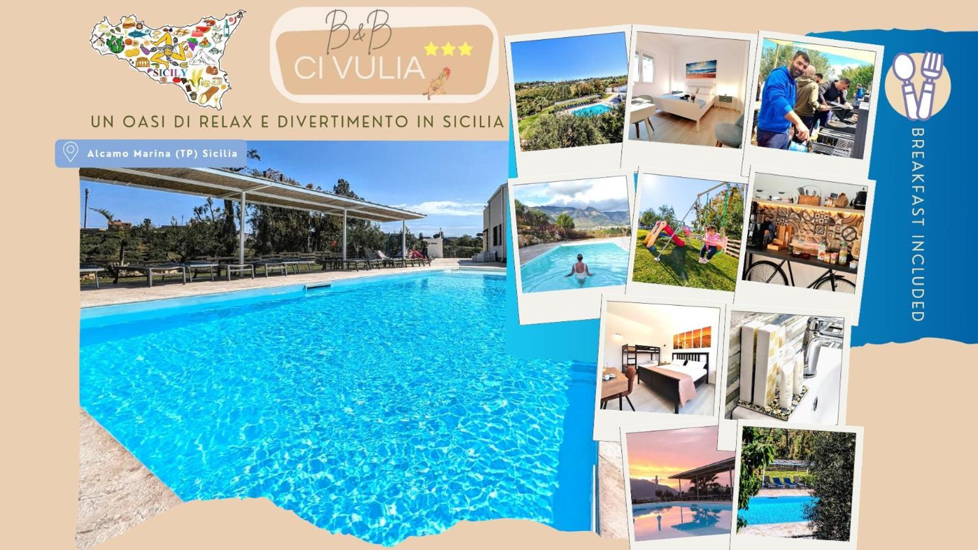 Ci Vulia B&B - Sicilia Sea, Pool, Bbq, Tv, Wi-Fi Alcamo Marina Eksteriør bilde